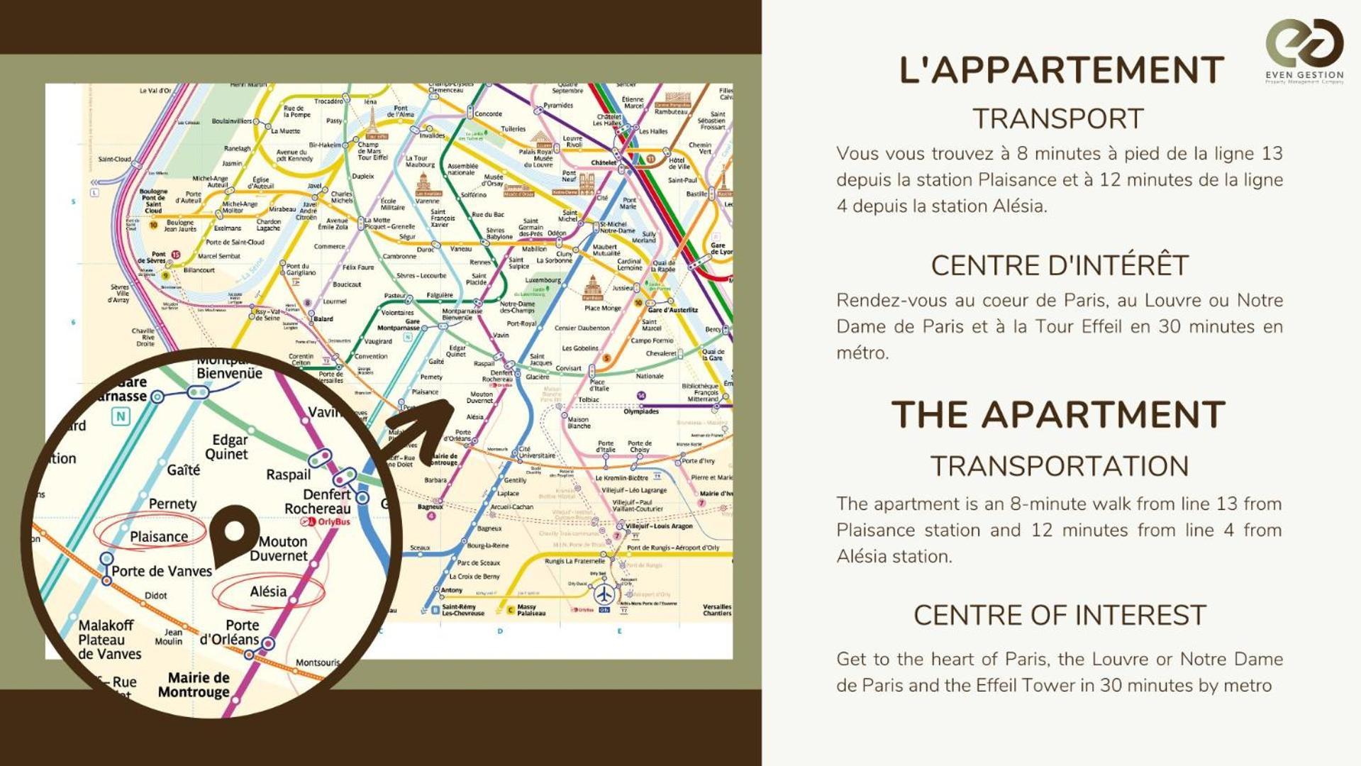 Appartement 1 Bedroom # 14 # Alesia Parijs